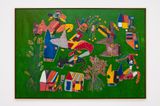 A danca do cavalo de pau The Dance of the Hobby Horse by Anisio O. Couto contemporary artwork painting