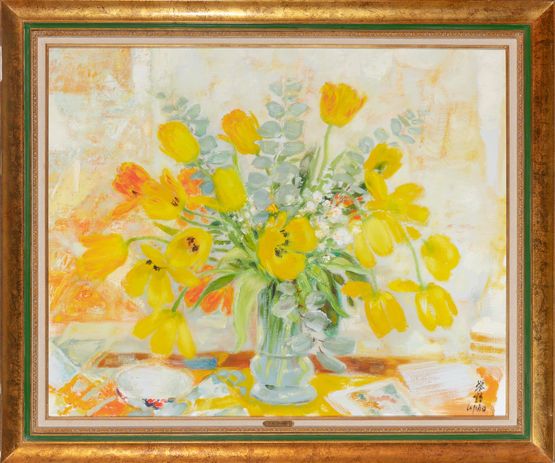 Les Tulipes Jaunes by Le Pho contemporary artwork Painting