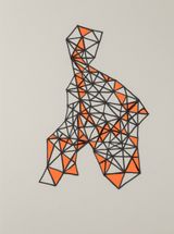 Triangles - Composition 12 by Layla Juma contemporary artwork drawing