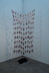 Di Balik Tirai Hal-hal yang Berlawanan Bertukar Tenpat dengan Sunyi by Dian Suci contemporary artwork sculpture