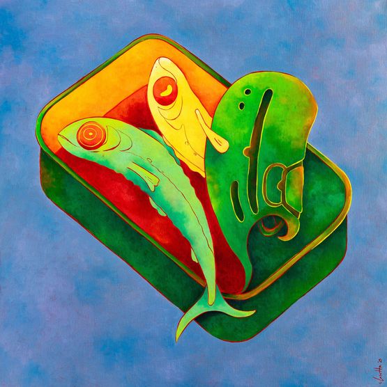 Stuck With You by Clasutta contemporary artwork Painting