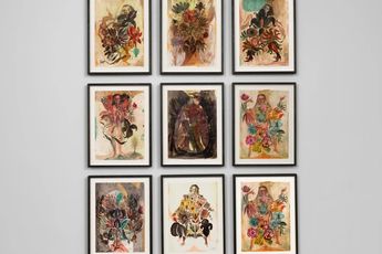 Contemporary art exhibition Olaf Hajek The Dandys Garden at Esther Schipper Paris France
