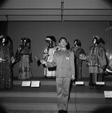 Tseng Kwong Chi with mannequins by Tseng Kwong Chi contemporary artwork photography