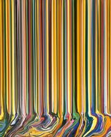 Yellow Portrait Madame by Ian Davenport contemporary artwork painting