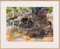 Ephemeral rivers of the Wimmera plains - Red Gum Banyena by John Wolseley contemporary artwork Painting