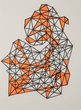 Triangles - Composition 5 by Layla Juma contemporary artwork drawing