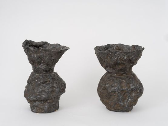 Two vases. Fist by Andrew Lord contemporary artwork Sculpture