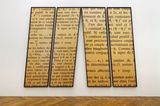 Peintures or en 4 parties avec contient en haut a gauche by Bernar Venet contemporary artwork painting