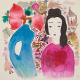 The Daffodil Fairy by Wang Mengsha contemporary artwork painting works on paper