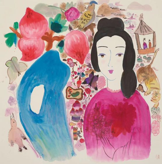 The Daffodil Fairy by Wang Mengsha contemporary artwork Painting