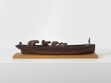 Bears attacking a Butcher in homage to H.C. Westermann by Peter Blake contemporary artwork sculpture