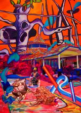 Vassalage  Upeti hingga masuk ke peti by Zico Albaiquni contemporary artwork painting print