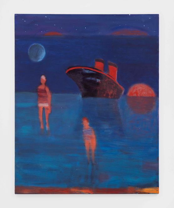 Oncoming Ship by Katherine Bradford contemporary artwork Painting