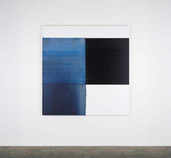 Exposed Painting Paris Blue by Callum Innes contemporary artwork Painting