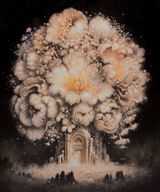 Flower tower and quiet crowd by Stephen Appleby-Barr contemporary artwork painting