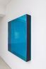Colormirror double blue rainbow blak frame by Regine Schumann contemporary artwork Sculpture