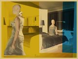 foils mounted on aludibond KODAK Duraclear mounted onto plexi collage of solvent inkjet print on foil by Isaac Julien contemporary artwork painting