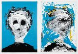 Untitled Dyptichon aus der Serie Tropfenbilder by Christian Eisenberger contemporary artwork painting