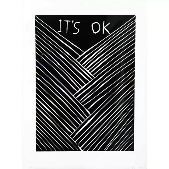 Its OK by David Shrigley contemporary artwork Works on Paper