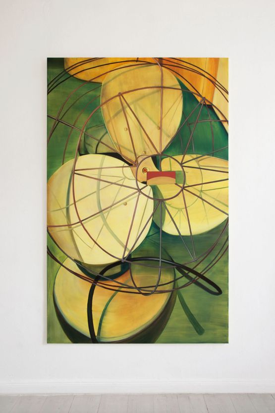 Fan demi-face by Lewis Miller contemporary artwork Painting