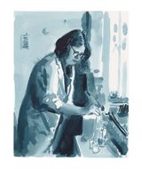 Mini Professors 4 by Caroline Walker contemporary artwork works on paper