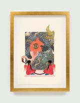 a birds eye view by Suchitra Mattai contemporary artwork painting textile works on paper