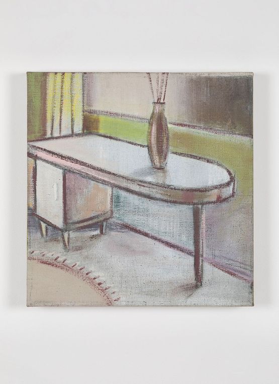 Table by Merlin James contemporary artwork Painting