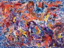 Burning Through Blue by Marie De Villepin contemporary artwork Painting