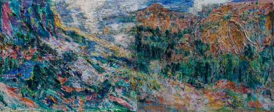 The Remaining Mountain - Liangshan Bealock  by Qi Lan contemporary artwork Painting