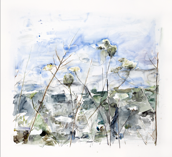 Reflecting the Azure by Bettina Khoury Badr contemporary artwork Painting