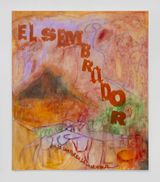 El Sembrador detras de los cerros y los montes a lo lejos...el  sembrador me abrio el camino The sowerbehind the hills and the mountains in the distance...the sower cleared my path by Nadia Hernandez contemporary artwork painting