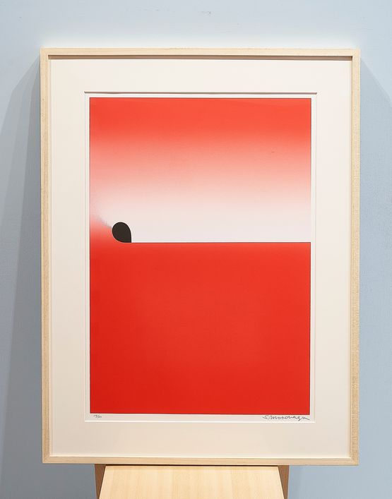 Light Beaming Red Square by Sadamasa Motonaga contemporary artwork Print