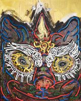 Red Lion Head by Miwa Komatsu contemporary artwork painting