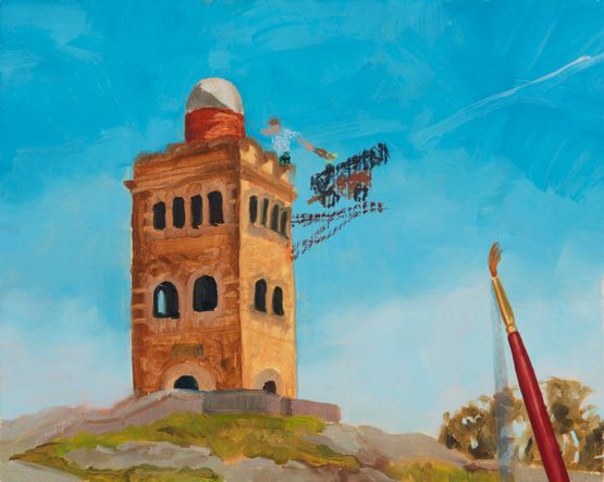 Tower defense by Alex Sewell contemporary artwork Painting