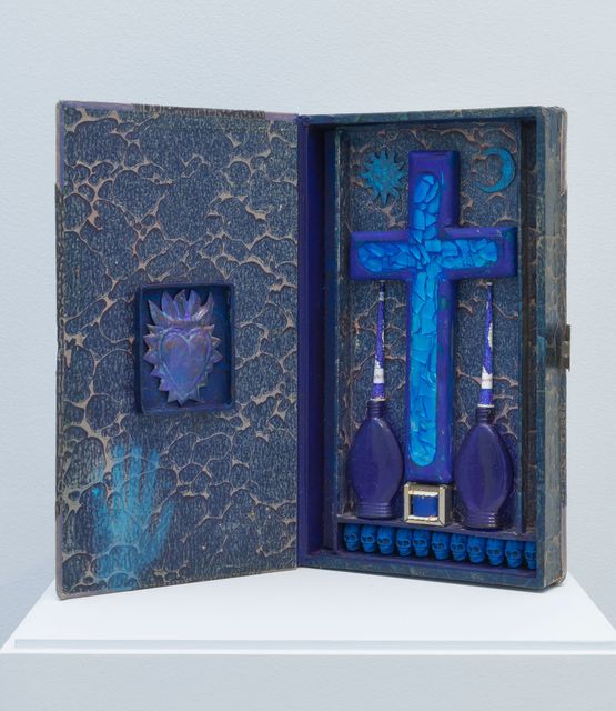 La Cruz Indigo by Betye Saar contemporary artwork Mixed Media