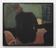 Seated Listener Blue Window by Reggie Burrows Hodges contemporary artwork Painting