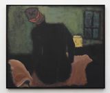 Seated Listener Blue Window by Reggie Burrows Hodges contemporary artwork painting