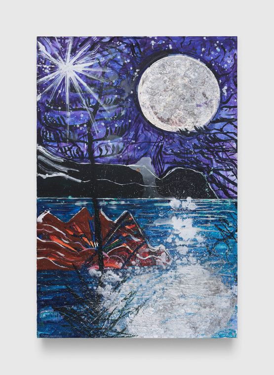 Moonrise over Zuma by Thomas Houseago contemporary artwork Painting