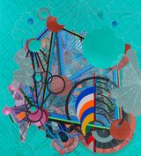 Galactic Journal Antibes Vert aka School Colors 2 by Robert Reed contemporary artwork painting