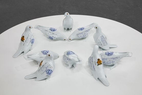 Suspended together I by Manal Aldowayan contemporary artwork Sculpture