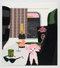 Powdering your nose wiping the smirk off his face telling on yourself over and over by Matthew Brannon contemporary artwork Print