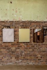Three Way Mirror Broken Mirror for Glas 1 Au Fog  PbS Pre - rain - light by Padraig Timoney contemporary artwork drawing painting sculpture