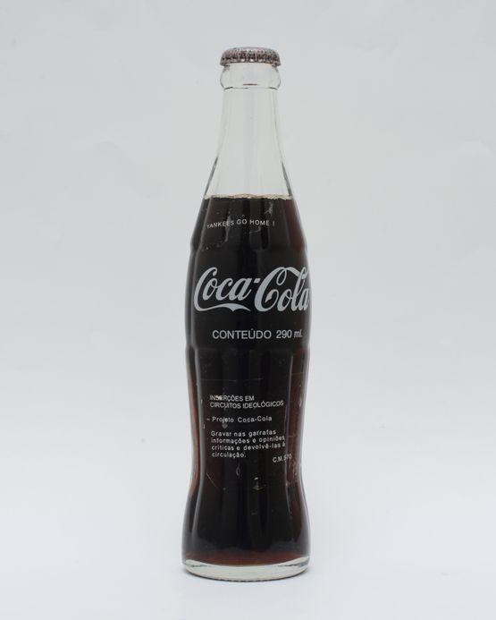 Projeto Coca-Cola da serie Insercoes em circuitos ideologicos Coca-Cola Project from the Insertions in ideological circuits series by Cildo Meireles contemporary artwork Sculpture