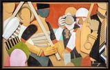 Series March - 2 Roberts 1 Dennis  No Gabriel by Jann Haworth contemporary artwork drawing works on paper