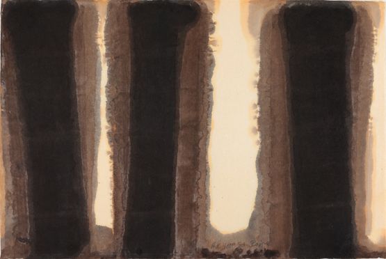Burnt Umber  Ultramarine by Yun Hyong-Keun contemporary artwork Painting