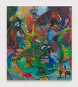 Green Stable by Joshua Petker contemporary artwork painting