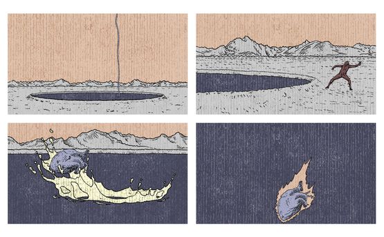 Solid Liquid Gas and Flesh by Tang Maohong contemporary artwork Moving Image