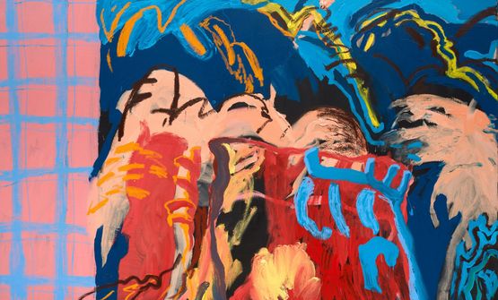 Pinky Blue by Zak Tilley contemporary artwork Painting