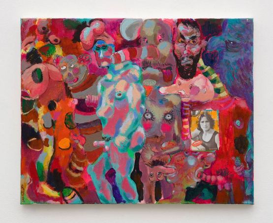 Capital Queue by Richard Hawkins contemporary artwork Painting