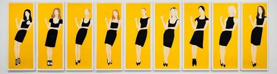 Black Dress Portfolio of 9 by Alex Katz contemporary artwork Print